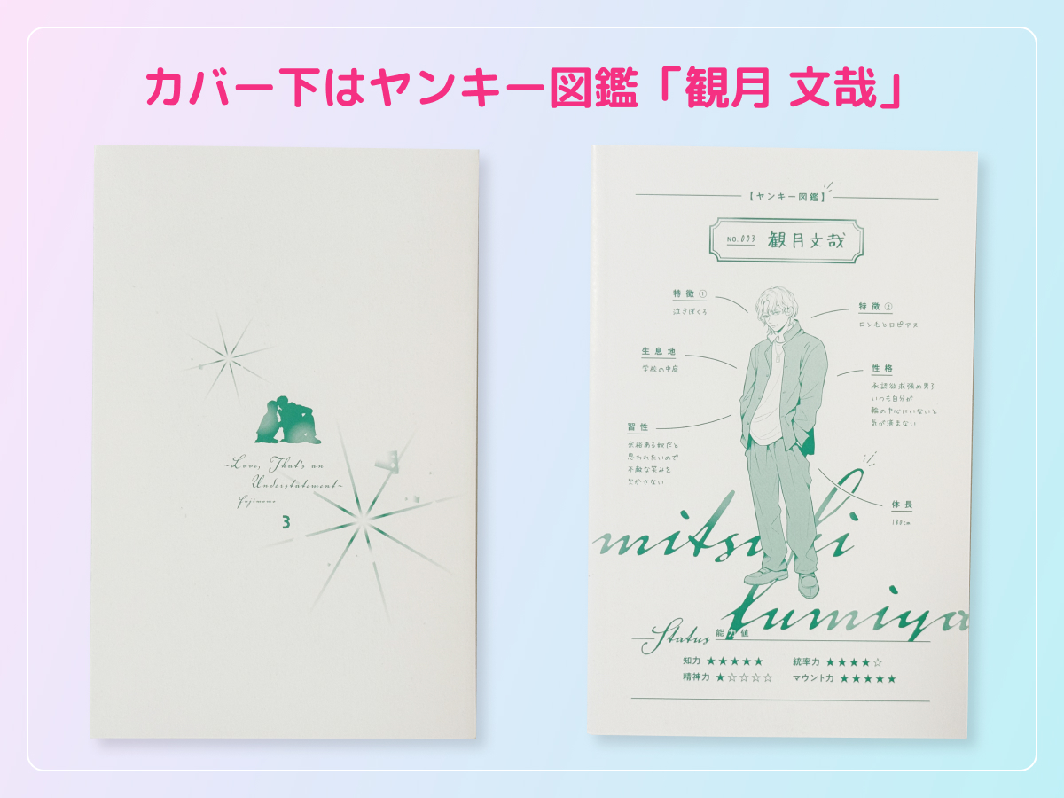 るうが買った「ひかえめに言っても、これは愛」のコミックス3巻のカバー下